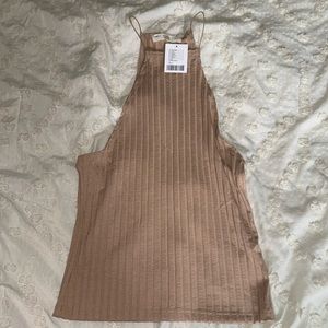 Urban Outfitters Nude ribbed tank top, Size small